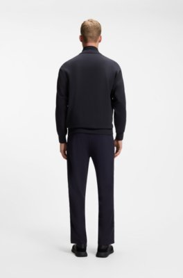 Boss Regular-fit sweatshirt with tonal jacquard tape herr – bild 3