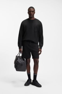 Relaxed-fit sweatshirt in French Terry fabric, Black