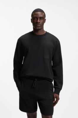 Relaxed-fit sweatshirt in French Terry fabric, Black