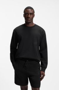Relaxed-fit sweatshirt in French Terry fabric, Black