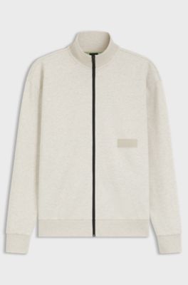 Felpa relaxed fit in french terry premium, Colore neutro