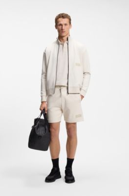 Felpa relaxed fit in french terry premium, Colore neutro