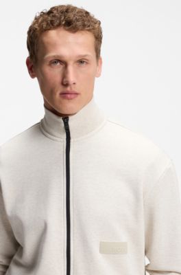 Felpa relaxed fit in french terry premium, Colore neutro