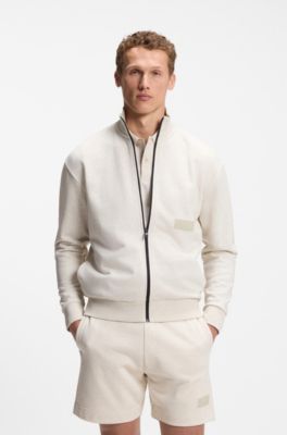 Felpa relaxed fit in french terry premium, Colore neutro