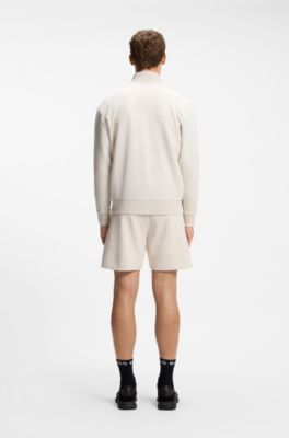 Felpa relaxed fit in french terry premium, Colore neutro