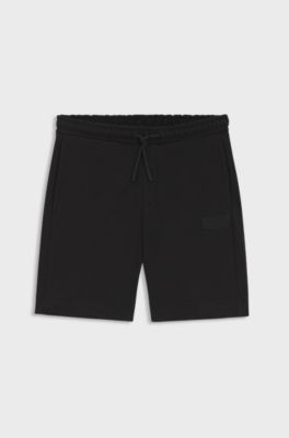 Relaxed-fit shorts in cotton French Terry, Black