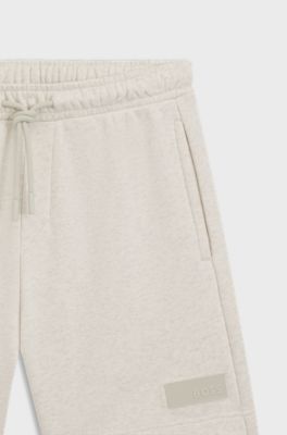 Relaxed fit shorts i fransk frott&eacute; af bomuld., Naturlig