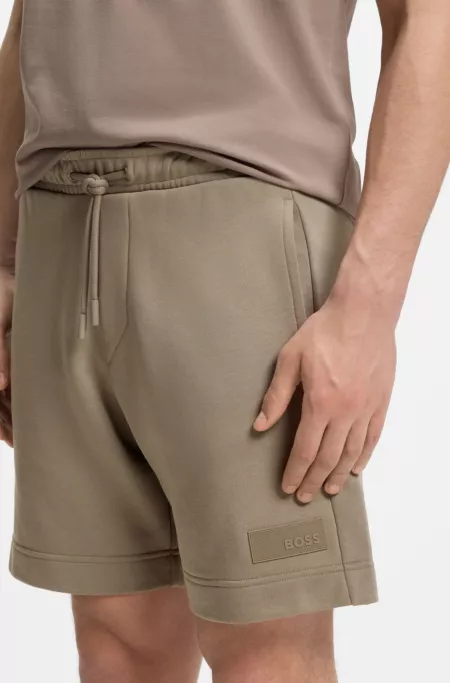 Shorts relaxed fit en felpa de rizo de algodón