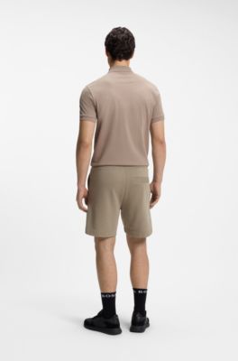 リラックスフィット ショートパンツ コットン フレンチテリー, ライトブラウン