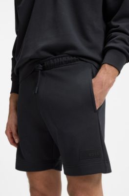 Relaxed-fit shorts in cotton French Terry, Dark Blue