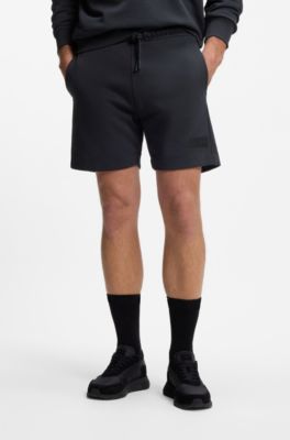 Cal&ccedil;&otilde;es de ajuste descontra&iacute;do em terry franc&ecirc;s de algod&atilde;o, Dark Blue