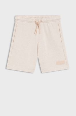 Short Relaxed en molleton de coton, Rose clair