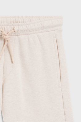 Short Relaxed en molleton de coton, Rose clair