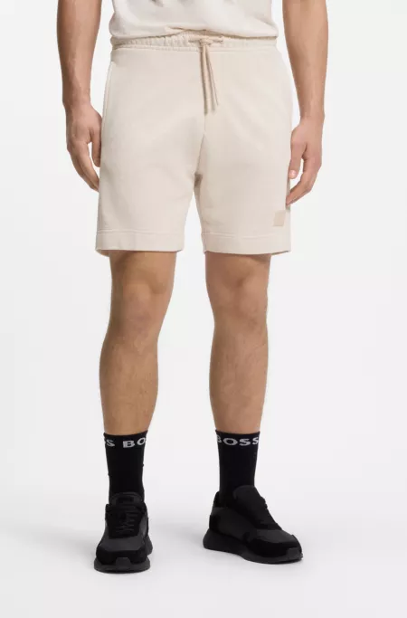 Shorts relaxed fit en felpa de rizo de algodón