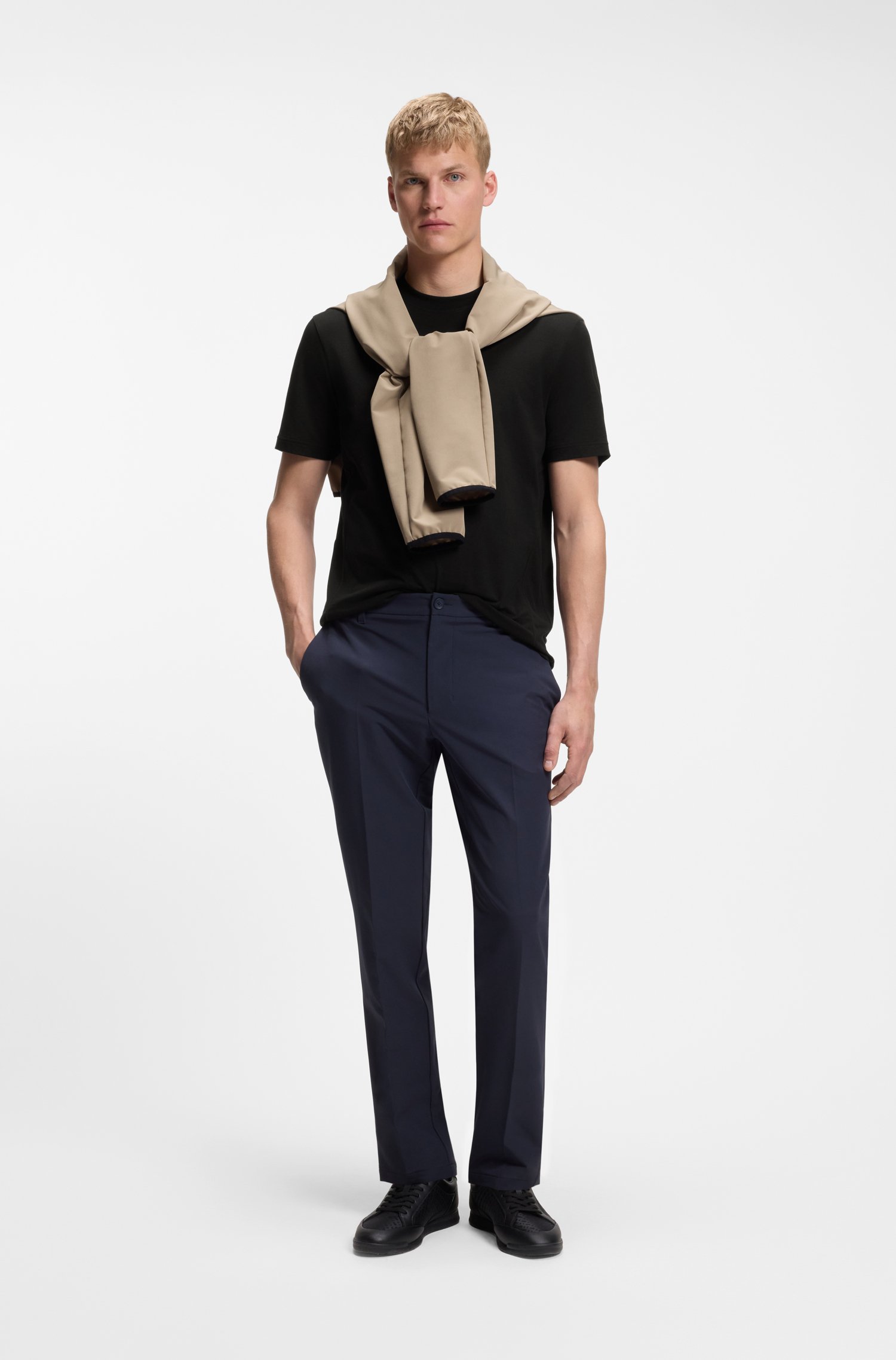 Boss Relaxed-fit T-shirt in a stretch-cotton blend herr – bild 2
