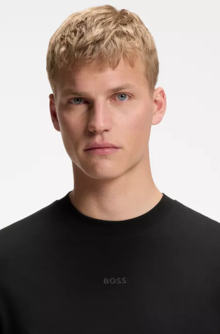 Relaxed-Fit T-Shirt aus Baumwoll-Mix mit Elasthan-Anteil