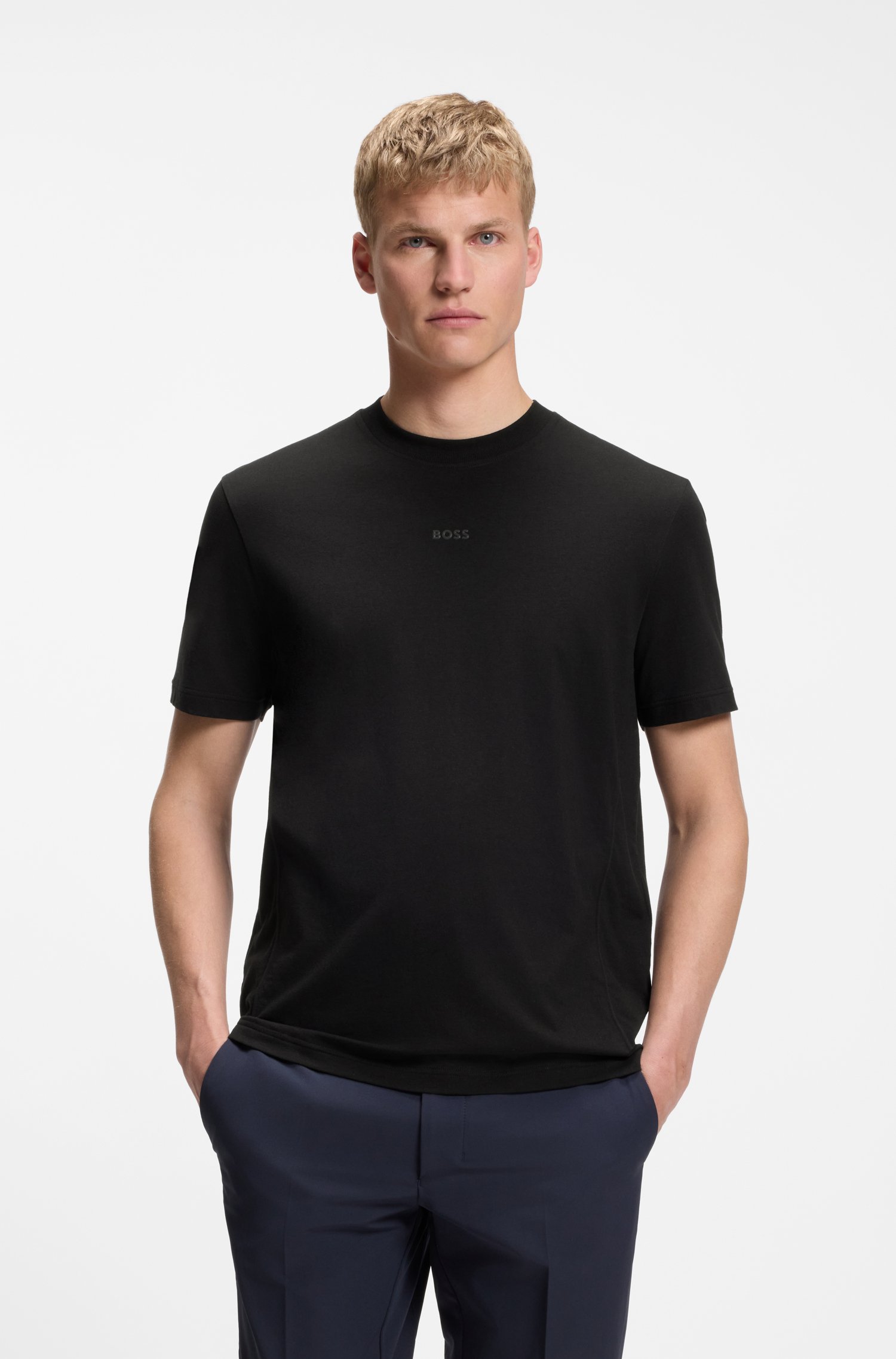 Boss Relaxed-fit T-shirt in a stretch-cotton blend herr