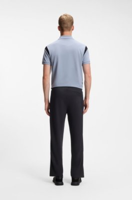 Boss Regular-fit jersey trousers with jacquard tape casual byxor herr – bild 3