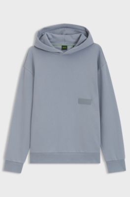 Felpa relaxed fit in french terry elegante, Grigio