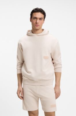 Felpa relaxed fit in french terry elegante, Rosa chiaro