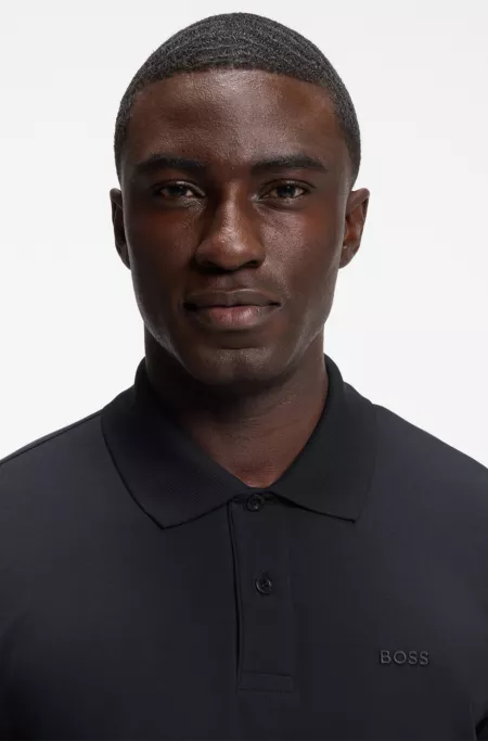 Regular-fit polo with embroidered logo