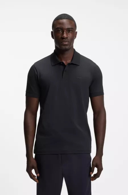 Regular-fit polo with embroidered logo