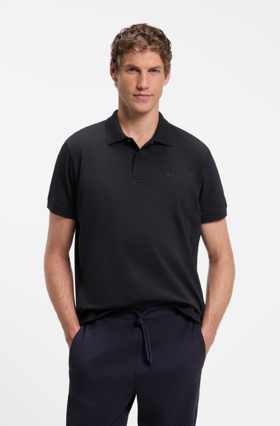 Regular-fit polo with embroidered logo