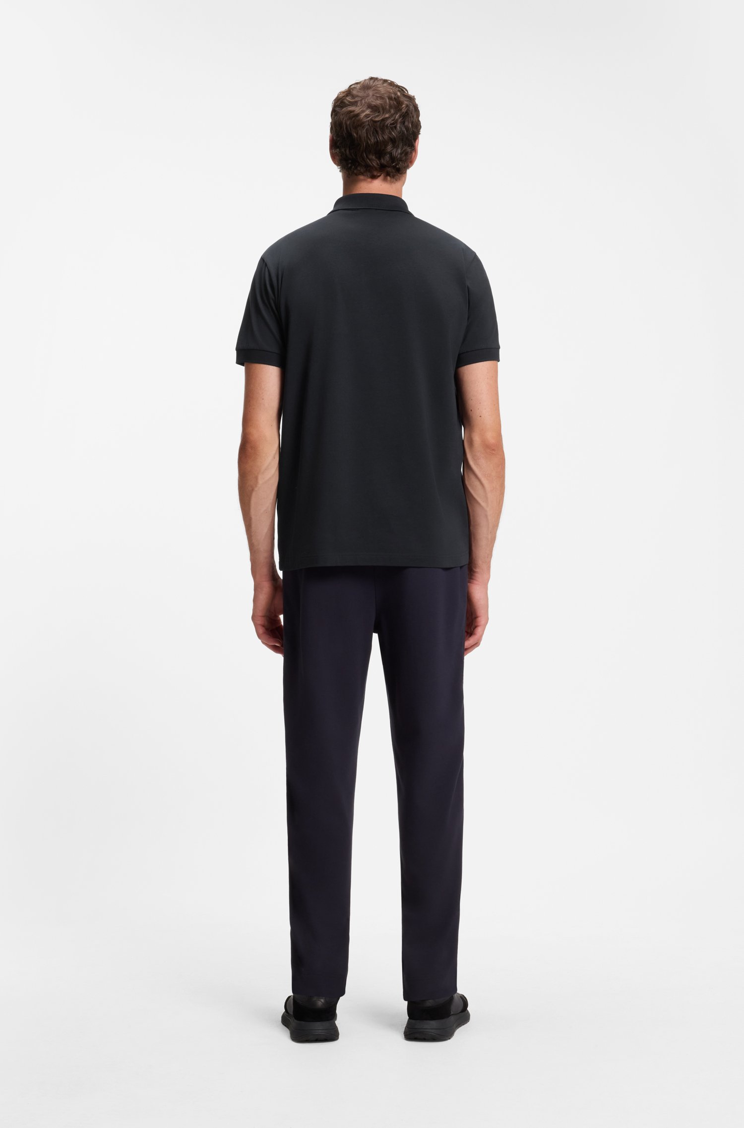 Boss Regular-fit polo with embroidered logo pikéer herr – bild 3