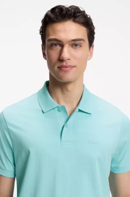 Regular-fit polo with embroidered logo
