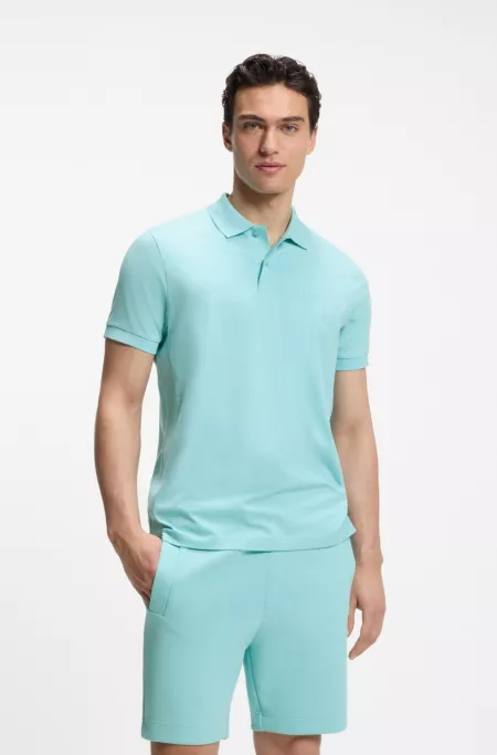Regular-fit polo with embroidered logo