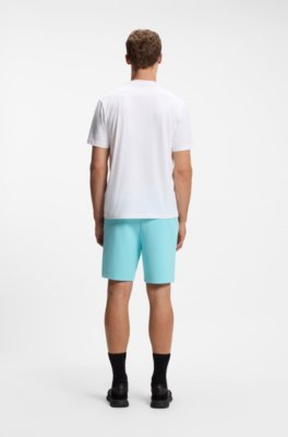 Boss Stretch-cotton T-shirt with jacquard tape herr – bild 3