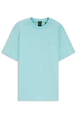 Boss Stretch-cotton T-shirt with jacquard tape herr – bild 4