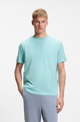 Stretch-cotton T-shirt with jacquard tape