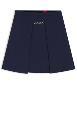 Mini skirt with chain detail, Blue