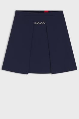 Mini skirt with chain detail, Blue