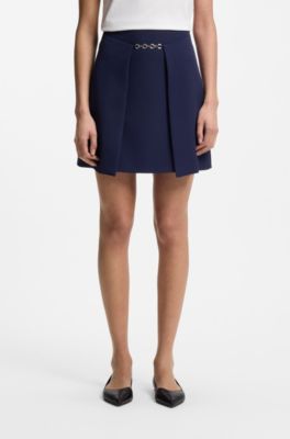 Mini skirt with chain detail, Blue