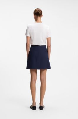 Mini skirt with chain detail, Blue