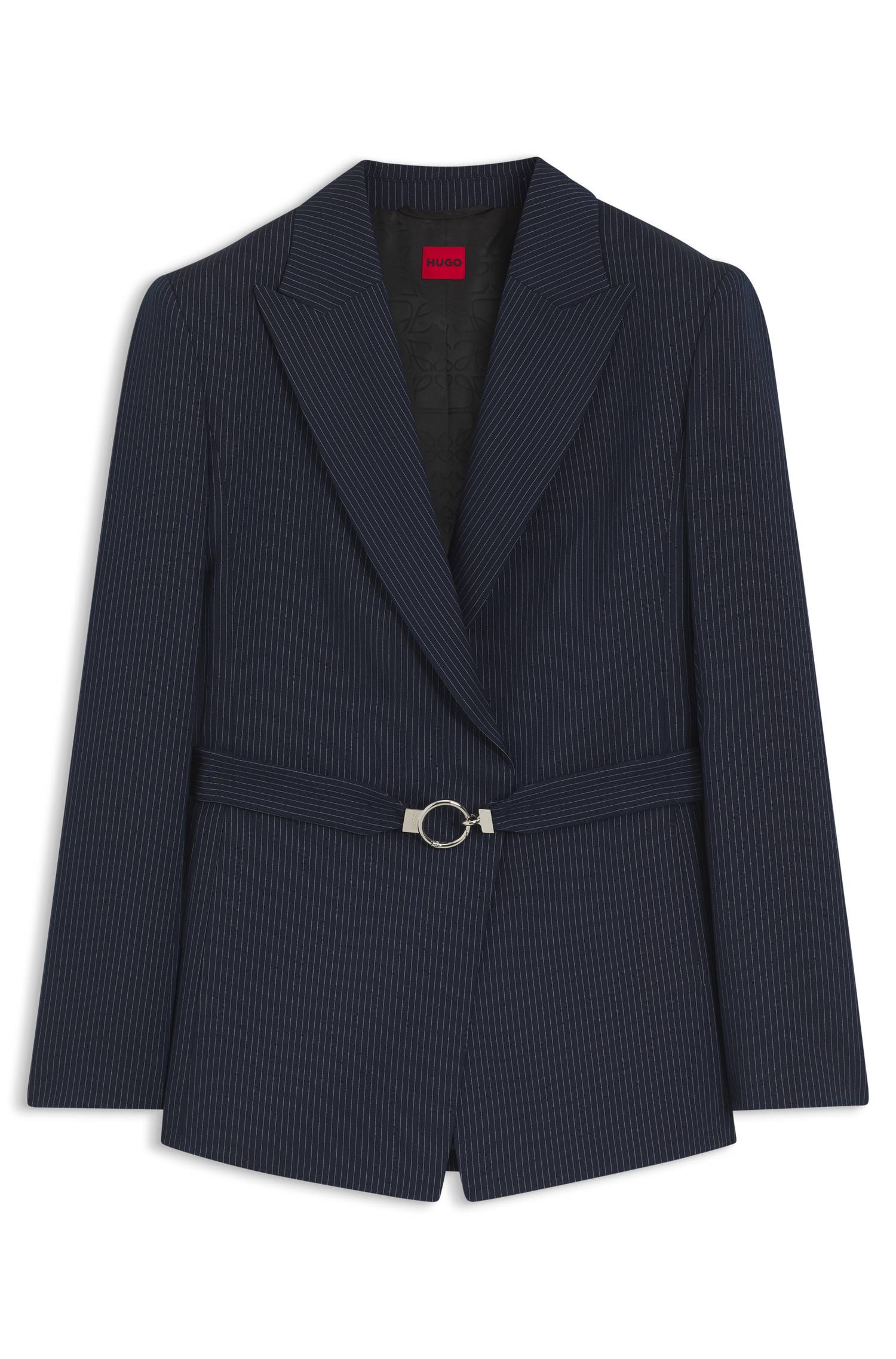 Hugo Regular-fit blazer with buckled belt dam – bild 4