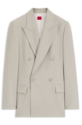 Relaxed-fit blazer with double-breasted closure 1