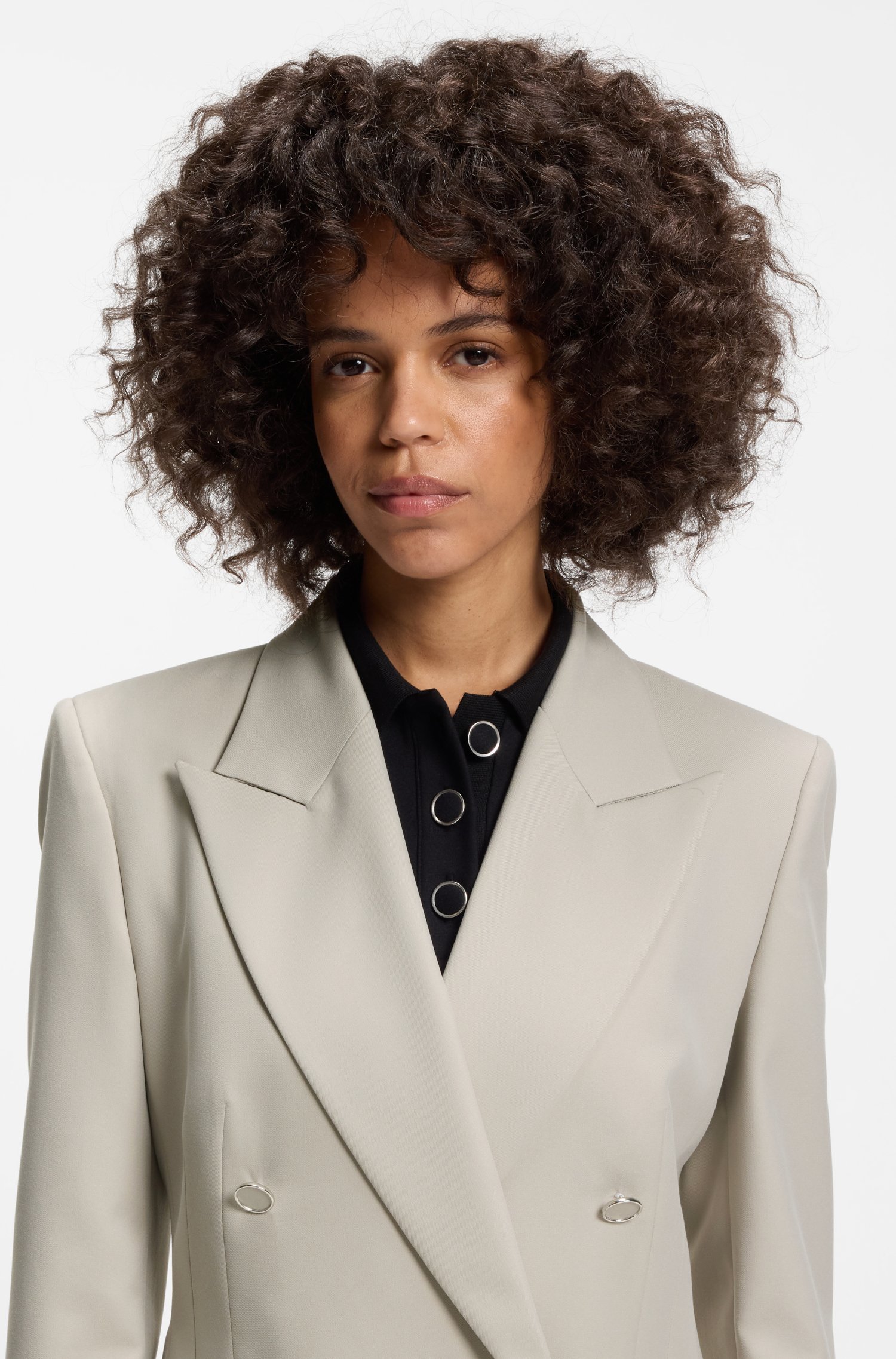 Hugo Relaxed-fit blazer with double-breasted closure dam – bild 3