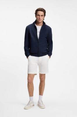 Slim-fit chino shorts in stretch cotton, White