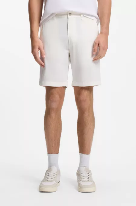 Slim-fit chino shorts in stretch cotton