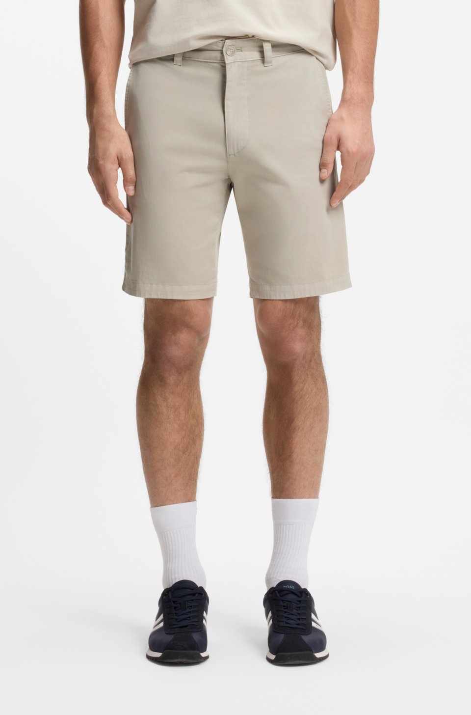Slim-fit chino shorts in stretch cotton