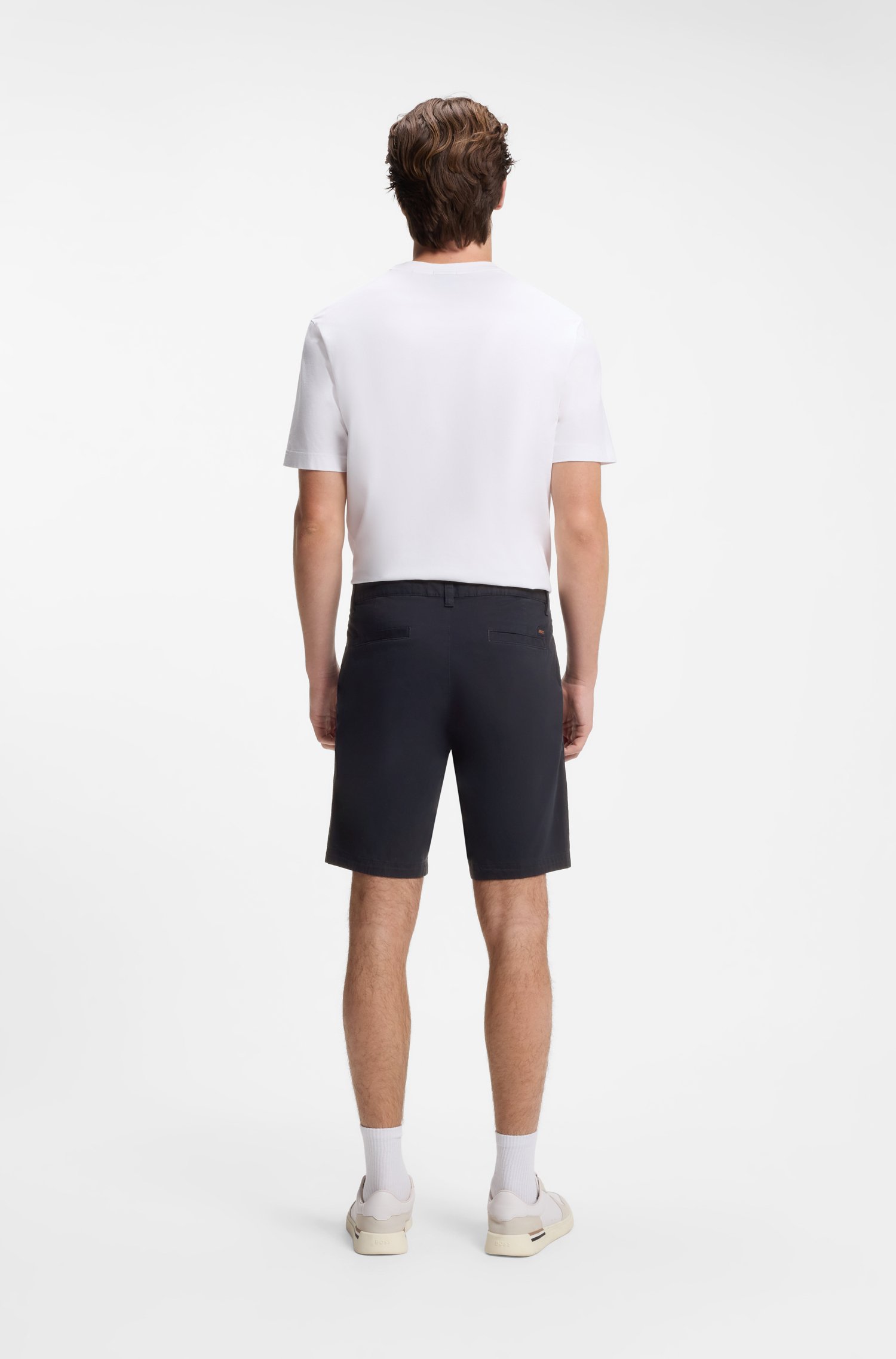 Boss Slim-fit chino shorts in stretch cotton herr – bild 2