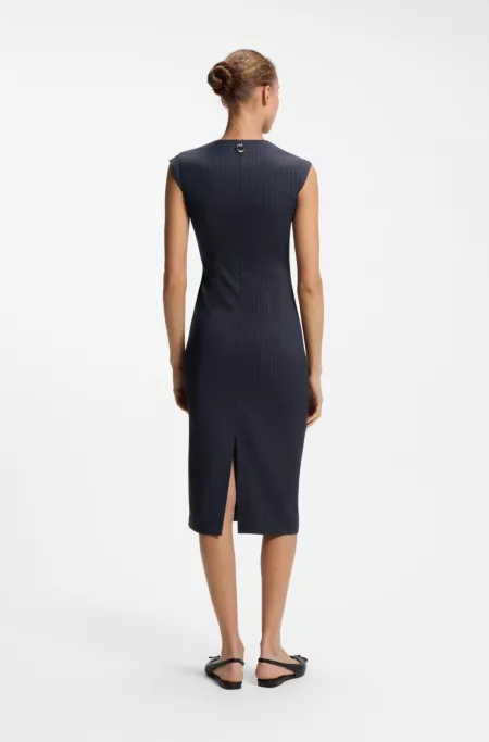 Midikleid mit Drapierung