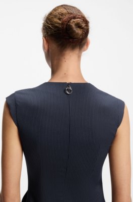 Hugo Midi-length dress with drape detail midiklänningar dam – bild 3