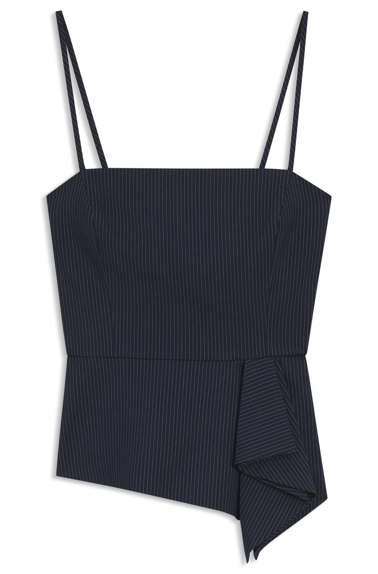Hugo Pinstripe top with peplum hem toppar & linnen dam – bild 4