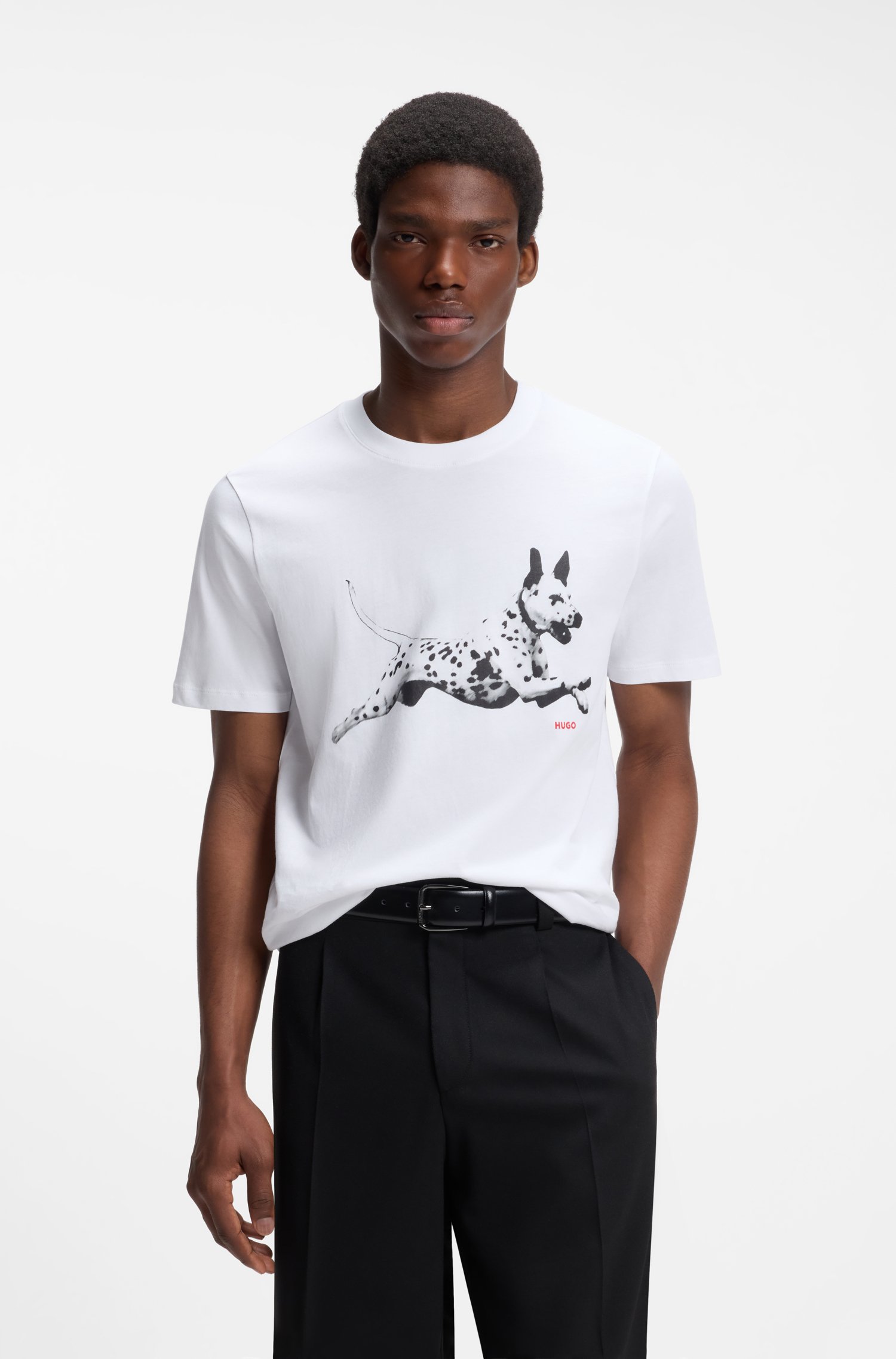 Hugo T-shirt 'Dirunn' röd / svart herr – bild 2