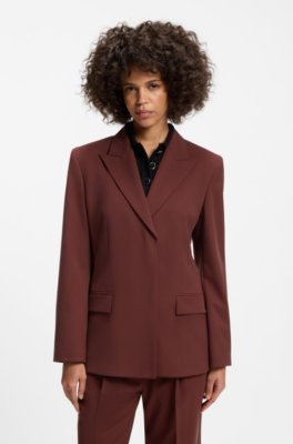 Relaxed-fit blazer in stretch fabric