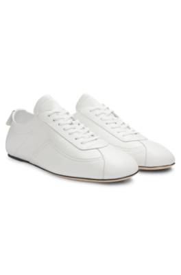 Nappa-leather trainers with debossed logo 1